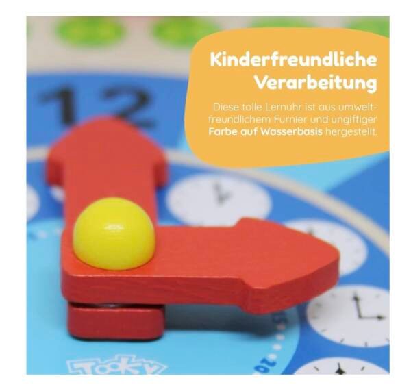 Goula Holz-Kalender-Uhr, Lernuhr - Image 5