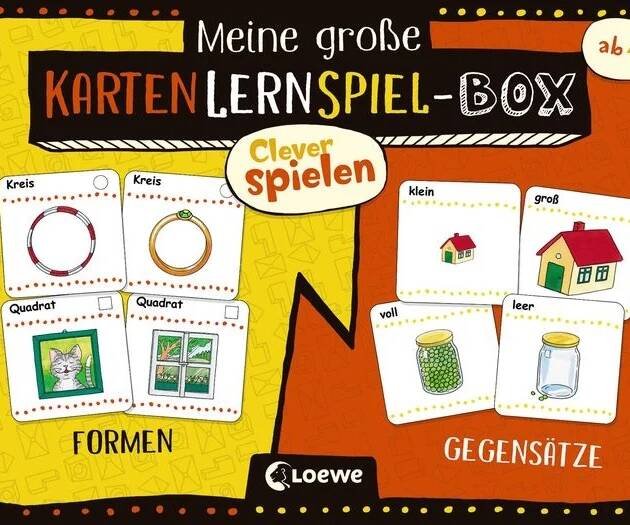 Clever spielen - Meine große KartenLernSpiel-Box - Formen/Gegensätze