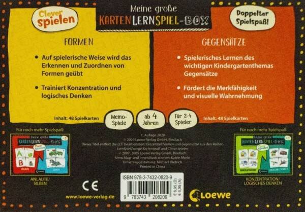 Clever spielen - Meine große KartenLernSpiel-Box - Formen/Gegensätze - Image 2